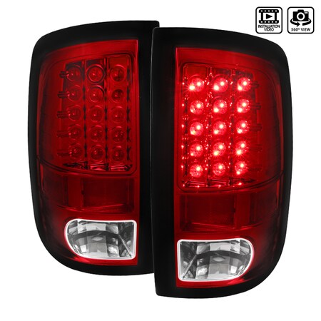 Spec-D Tuning 09-16 Dodge Ram LED Tail Lights - Red LT-RAM09RLED-TM